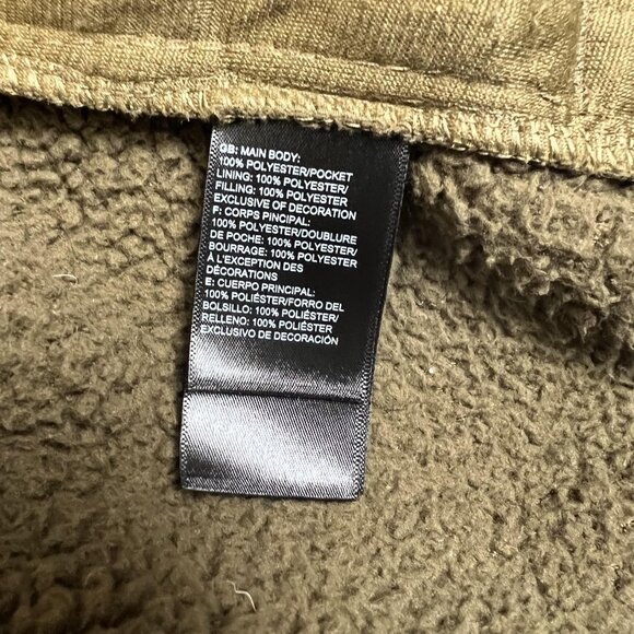 North Face Jacket Women's Small Green Sherpa Full Zip Fleece Outdoor Cozy Winter - Picture 9 of 10
